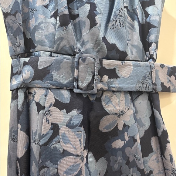 Alex Evenings Navy Floral A Line Mother of the Groom/Bride Dress - Picture 3 of 10